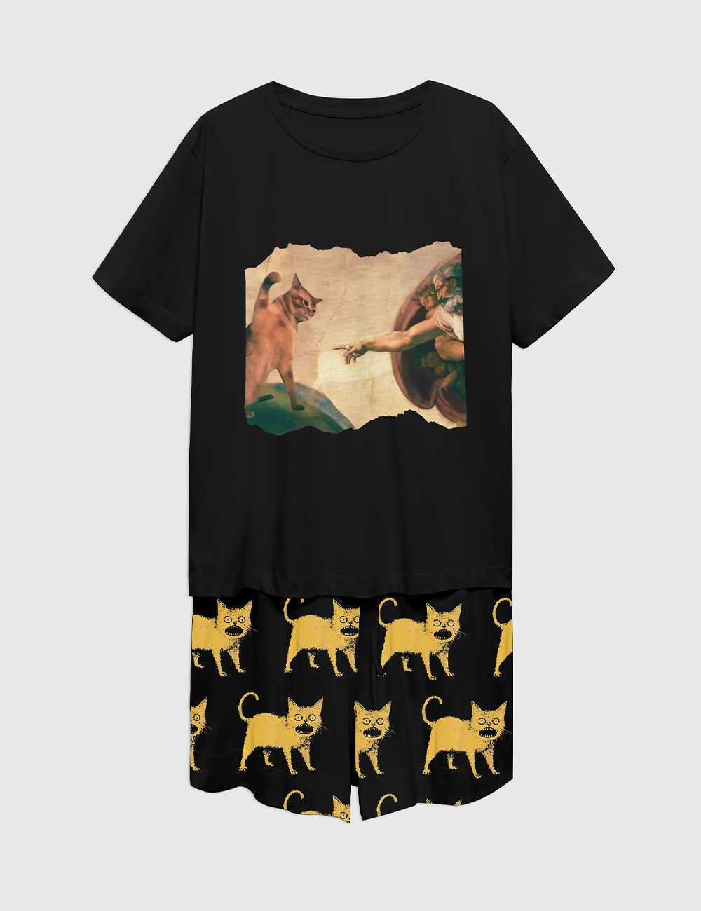 Womenâ€™s Cats Can't Go To Heaven Short Sleeve Pajama Set