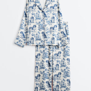 Women's Cavalier King Charles Spaniel French Dog Lover Long Sleeve Satin Pajama Set