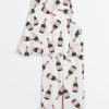 Women's Champagne Bottle Long Sleeve Satin Pajama Set