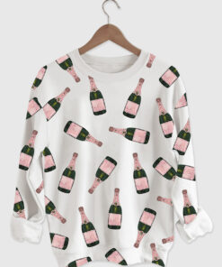 Women's Champagne Bottle Long Sleeve Shirt