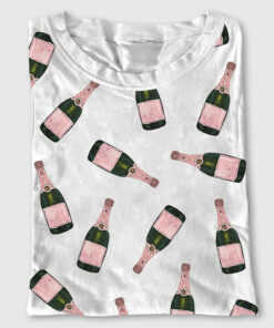 Women's Champagne Bottle Short Sleeve T-Shirt