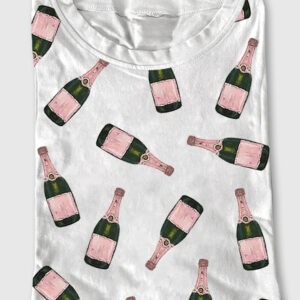 Women's Champagne Bottle Short Sleeve T-Shirt