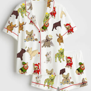 Women's Christmas French Bulldog Pajama Set