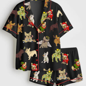 Alternative view of Women's Christmas French Bulldog Pajamas Set