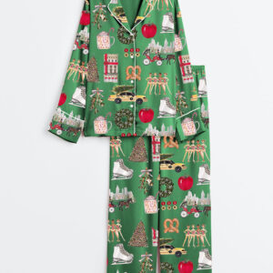 Alternative view of Women's Christmas In New York Satin Family Pajamas Set