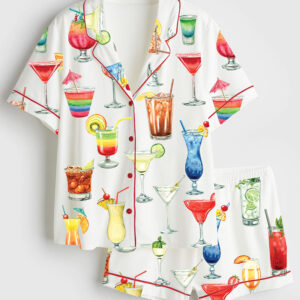 Women's Cocktails Drinking Pajamas Set