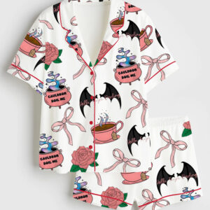 Women's Coquette Acotar Short Sleeve Satin Pajama Set