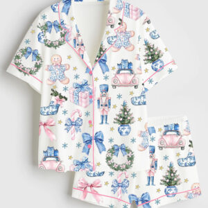 Alternative view of Women's Coquette Chinoiserie Christmas Satin Pajamas Set