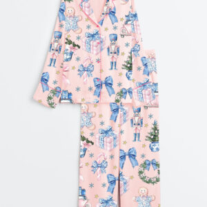 Alternative view of Women's Coquette Chinoiserie Christmas Satin Pajamas Set