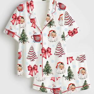 Women's Coquette Christmas Satin Pajama Set