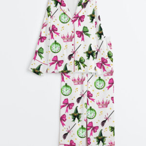 Women's Coquette Wicked Long Sleeve Satin Pajama Set