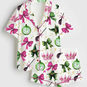 Women's Coquette Wicked Short Sleeve Satin Pajama Set