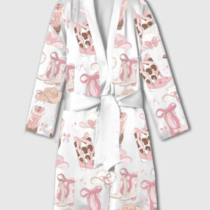Women's Cowgirl Coquette Satin Bathrobe