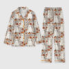 Women's Cute Ghosts And Pumpkins Halloween Long Sleeve Pocket Cotton Pajama Set