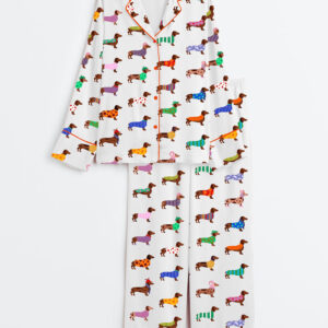 Women's Dachshund Cute Dog Long Sleeve Pajama Set