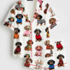 Women's Dachshund Lover Short Sleeve Satin Pajamas Set
