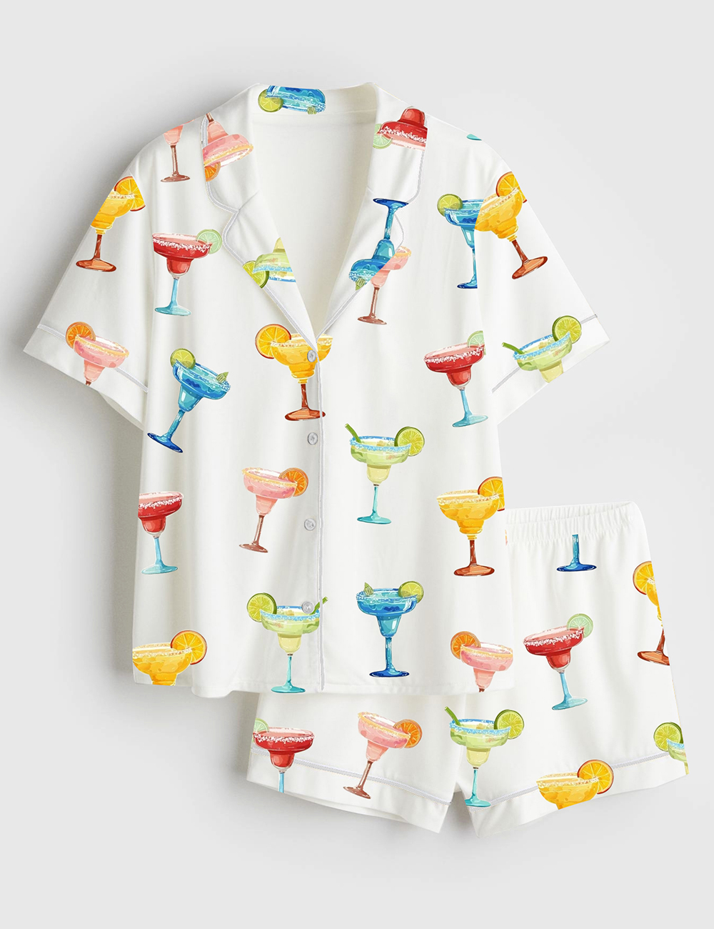 Womenâ€™s Drink Margaritas Short Sleeve Satin Pajama Set