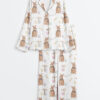 Women's Easter Bunny Long Sleeve Satin Pajama Set