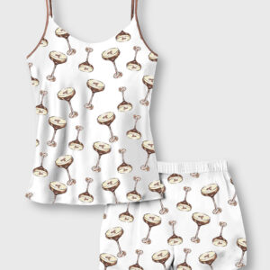 Women's Espresso Martini Camisole Satin Pajamas Set