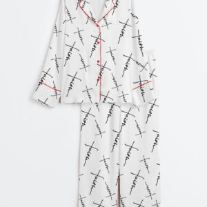 Women's Faith Christian Jesus God Long Sleeve Satin Pajamas Set