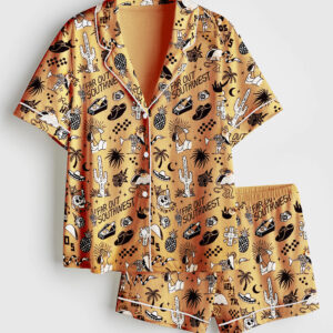Women's Far Out Southwest Short Sleeve Satin Pajama Set