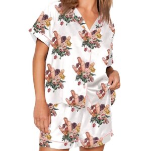 Womens Flowers Pajama Set