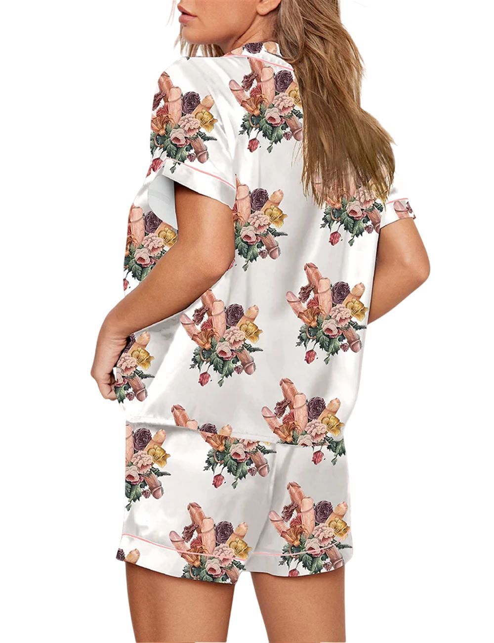 Womens Flowers Pajama Set - Image 2