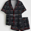 Womenâ€™s Formula One 2026 Calendar Formula Racing Season Short Sleeve Satin Pajama Set