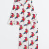Women's Funny Retired Parrot Tropical Sunset It's 5 O'clock Somewhere Long Sleeve Satin Pajamas Set