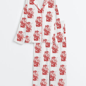 Womenâ€™s Gay Cowboy Howdy Cowboys Lgbtq Pride Print Long Sleeve Satin Pajama Set