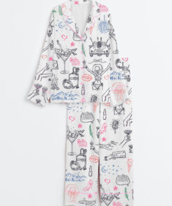 Women's Girl's Trip Bachelorette Party Travel Long Sleeve Satin Pajama Set