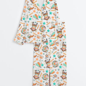 Womenâ€™s Girly Western The Life Of Showgirl Long Sleeve Satin Pajama Set