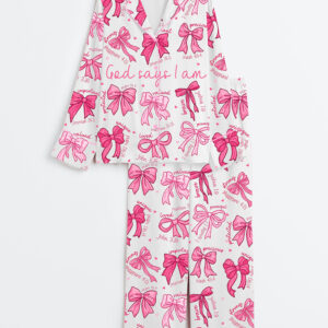 Womenâ€™s God Says I Am Coquette Christian Long Sleeve Satin Pajama Set