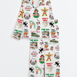 Women's Griswold Christmas Family It's A Beaut Clark Shitters Full Vacation Long Sleeve Satin Pajamas Set