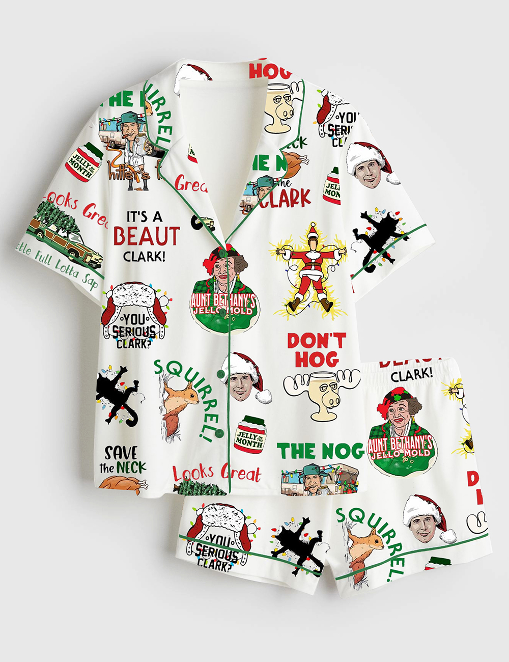 Womenâ€™s Griswold Christmas Family It's A Beaut Clark Shitters Full Vacation Short Sleeve Satin Pajama Set