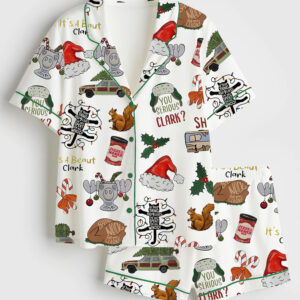 Womenâ€™s Griswold It's A Beaut Clark Christmas Vacation Short Sleeve Satin Pajama Set