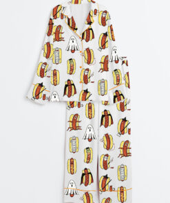 Women's Halloweiners Summerween Halloween Long Sleeve Satin Pajama Set