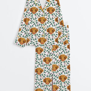 Womenâ€™s Highland And Thistle Long Sleeve Satin Pajama Set