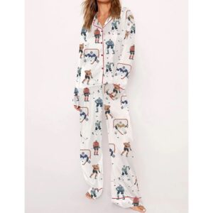 Alternative view of Women's Hockey Player Pajama Set