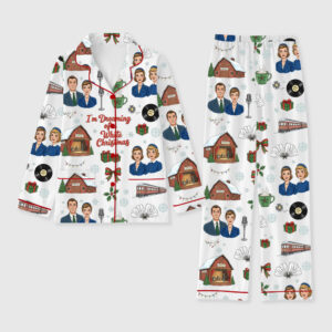 Women's I'm Dreaming Of A White Christmas Long Sleeve Pocket Cotton Family Pajama Set