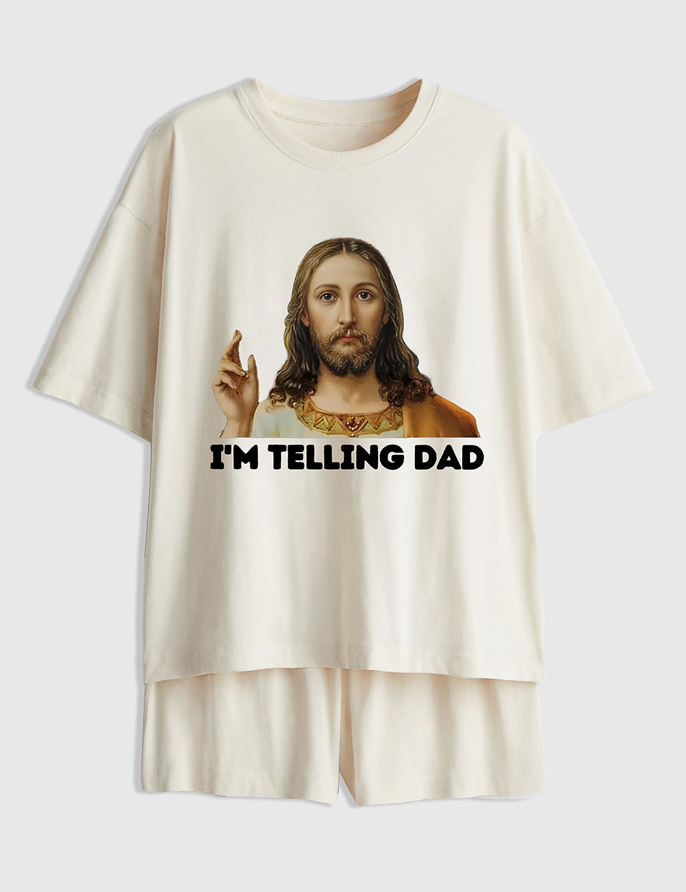 Womenâ€™s I'm Telling Dad Short Sleeve Pajama Set