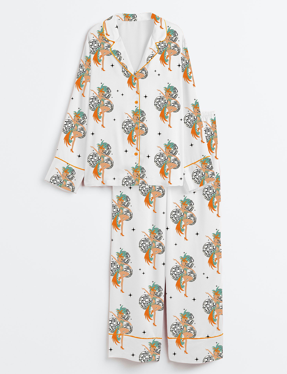 Womenâ€™s In My Showgirl Era Showgirl Party Long Sleeve Satin Pajama Set