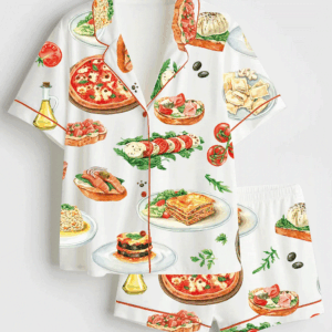 Women's Italian Food Pizza Pajama Set