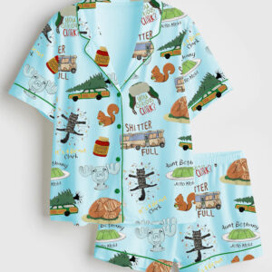 Alternative view of Women's It's A Beaut Clark Christmas Vacation Satin Pajamas Set