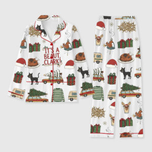 Women's It's a Beaut Clark Griswold Christmas Family Holiday Long Sleeve Pocket Cotton Pajama Set