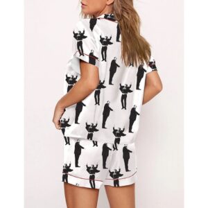 Alternative view of Women's Jumping Musk Print Pajama Set