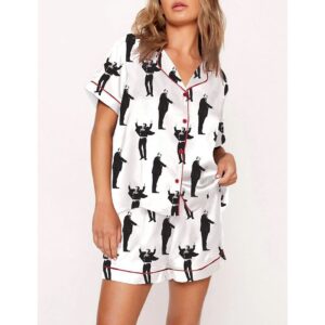 Women's Jumping Musk Print Pajama Set