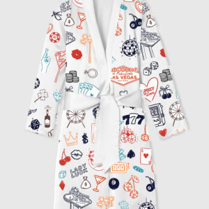 Womenâ€™s Las Vegas Wedding Casino Party Satin Bathrobe