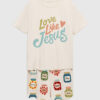Women's Love Like Jesus Jesus Is My Jam Christian Short Sleeve Pajama Set