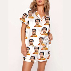 Alternative view of Women's Luigi Mangione Print Pajama Set